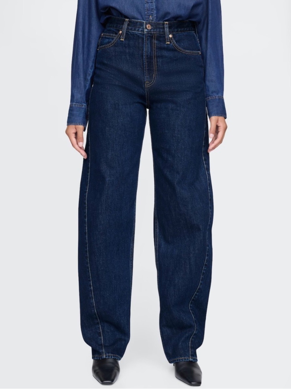 GAP High Rise Barrel Jean - Picture 2 of 9
